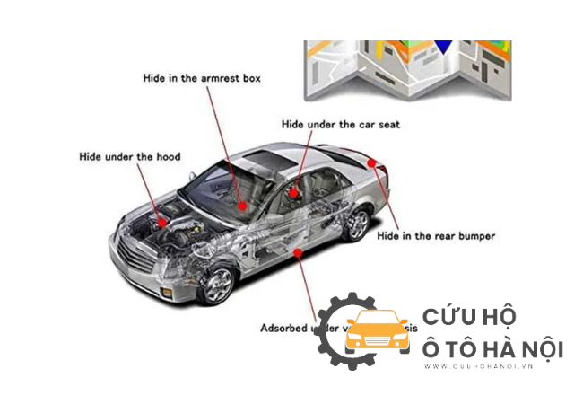Nhận biết dấu hiệu và vị trí lắp đặt thiết bị định vị bí mật trên xe hơi
