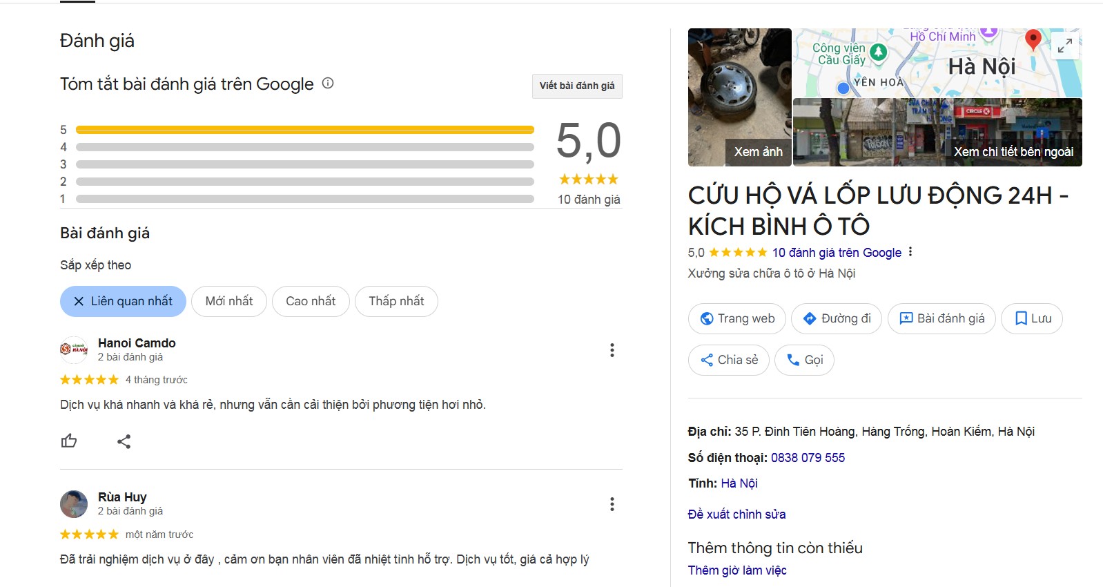 Cuuhohanoi.vn luôn nhận được những đánh giá tích cực từ khách hàng
